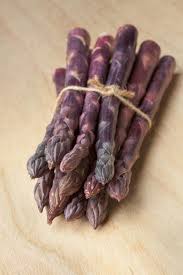 Asparagus 'Sweet Purple' cut and ready-to-eat purple asparagus shoots. Photo courtesy of Growing Colors(™).